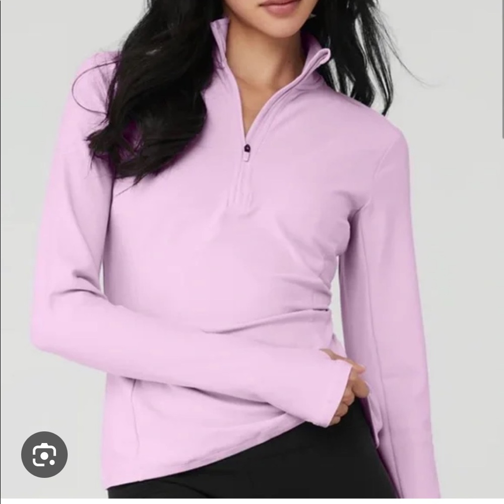 Pink Alo quarter zip yoga top